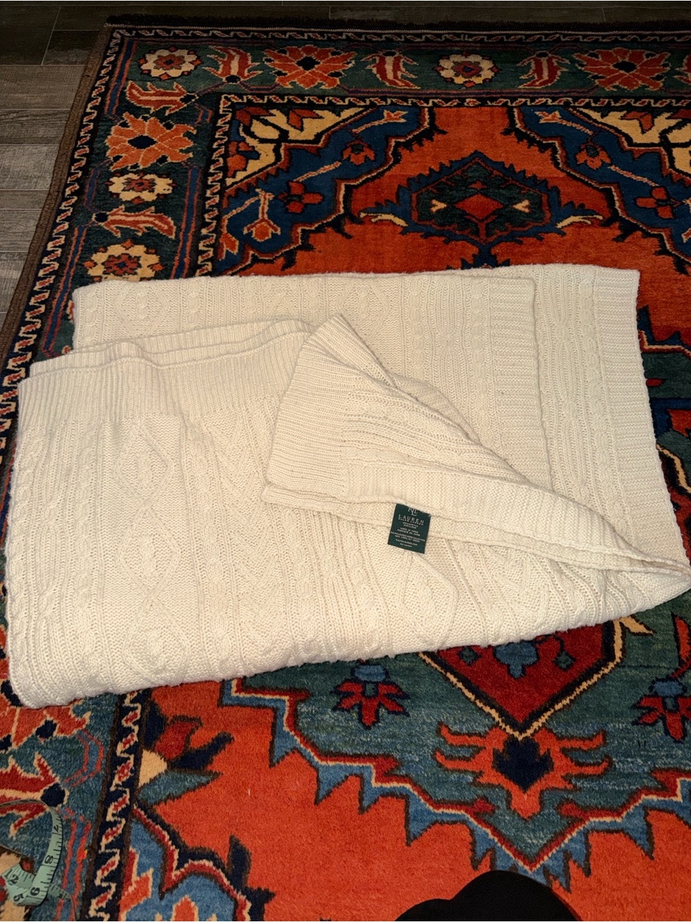 Ralph Lauren Acrylic Chunky Knit Throw